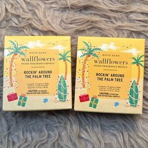 BBW ROCKIN AROUND THE PALM TREE WALLFLOWER REFILLS LOT OF 2 NWT